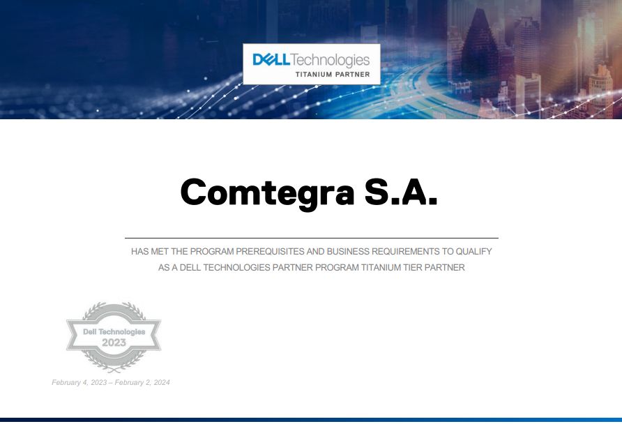 Comtegra znów ze statusem Titanium Partner Dell Technologies